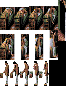 Sprite image file R00B, bed animation, phone animation, open door overlay